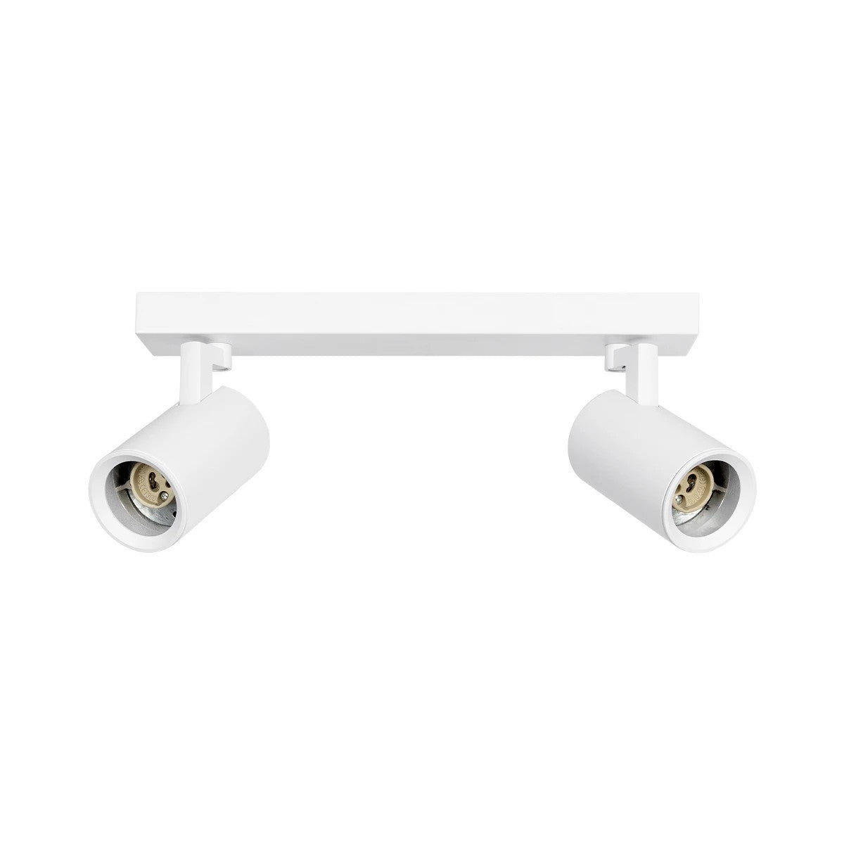 kelvo® SPOTA KLV-101-0137 Μοντέρνο Κινούμενο Φωτιστικό Σποτ Οροφής με Ντουί 2 x GU10 90° AC 220-240V IP20 - Λευκό Ματ - Μ30 x Π6 x Υ14.5cm - ledmania.gr