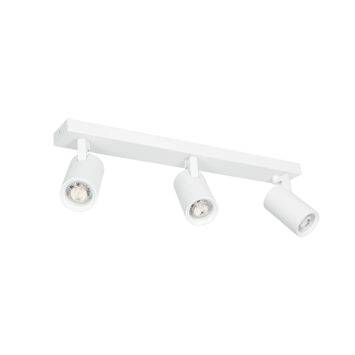 kelvo® SPOTA KLV-101-0139 Μοντέρνο Κινούμενο Φωτιστικό Σποτ Οροφής με Ντουί 3 x GU10 90° AC 220-240V IP20 - Λευκό Ματ - Μ48 x Π6.2 x Υ14cm - ledmania.gr