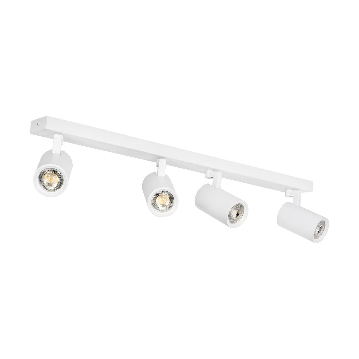 kelvo® SPOTA KLV-101-0141 Μοντέρνο Κινούμενο Φωτιστικό Σποτ Οροφής με Ντουί 4 x GU10 90° AC 220-240V IP20 - Λευκό Ματ - Μ64 x Π6 x Υ14cm - ledmania.gr