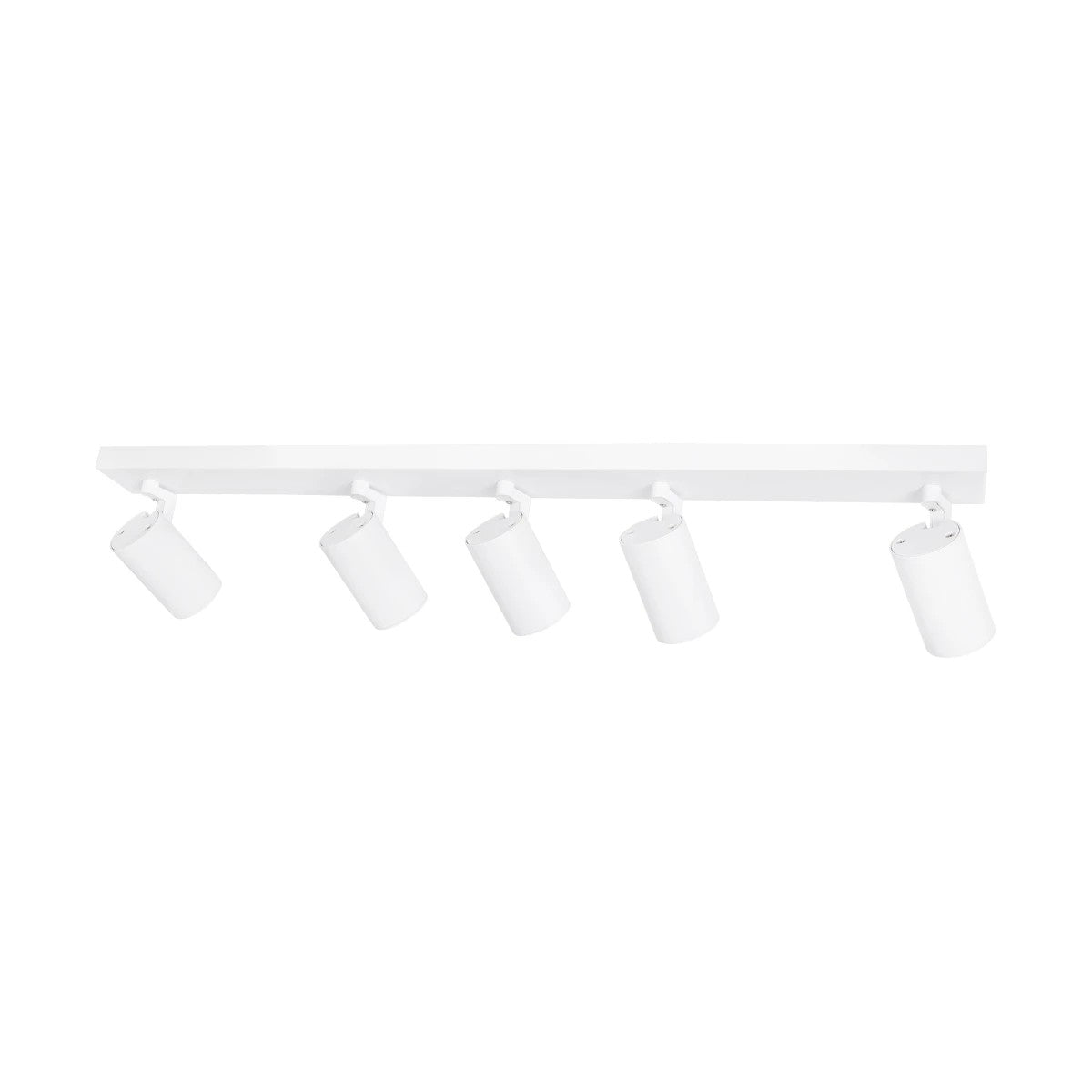 kelvo® SPOTA KLV-101-0143 Μοντέρνο Κινούμενο Φωτιστικό Σποτ Οροφής με Ντουί 5 x GU10 90° AC 220-240V IP20 - Λευκό Ματ - Μ79.5 x Π6.3 x Υ14cm - ledmania.gr