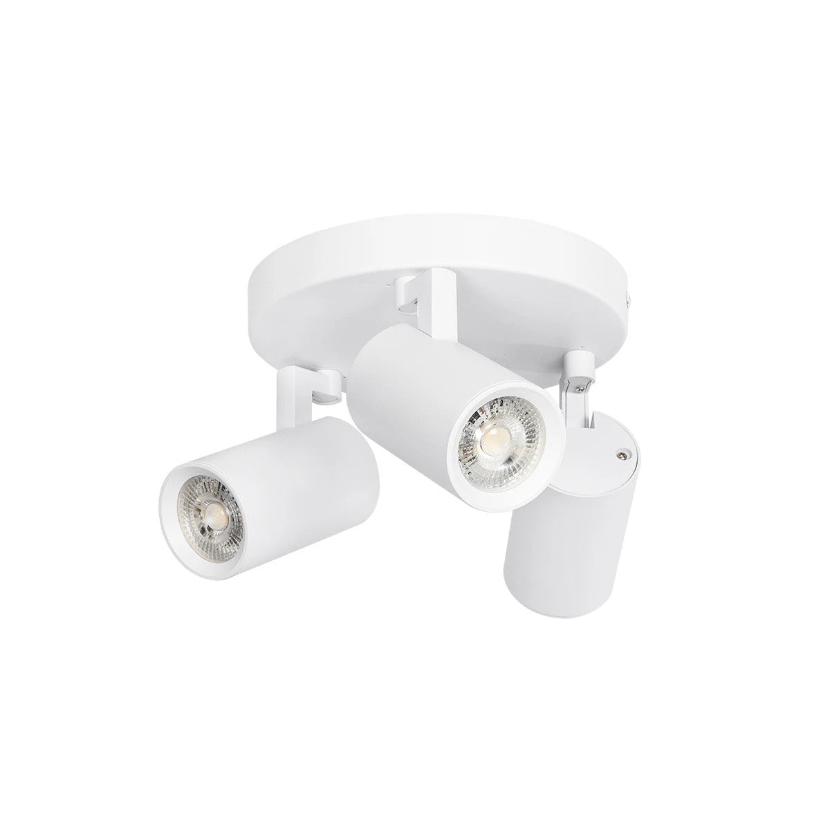 kelvo® SPOTA KLV-101-0145 Μοντέρνο Κινούμενο Φωτιστικό Σποτ Οροφής με Ντουί 3 x GU10 90° AC 220-240V IP20 - Λευκό Ματ - Μ19 x Π19 x Υ14cm - ledmania.gr