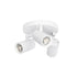 kelvo® SPOTA KLV-101-0145 Μοντέρνο Κινούμενο Φωτιστικό Σποτ Οροφής με Ντουί 3 x GU10 90° AC 220-240V IP20 - Λευκό Ματ - Μ19 x Π19 x Υ14cm - ledmania.gr