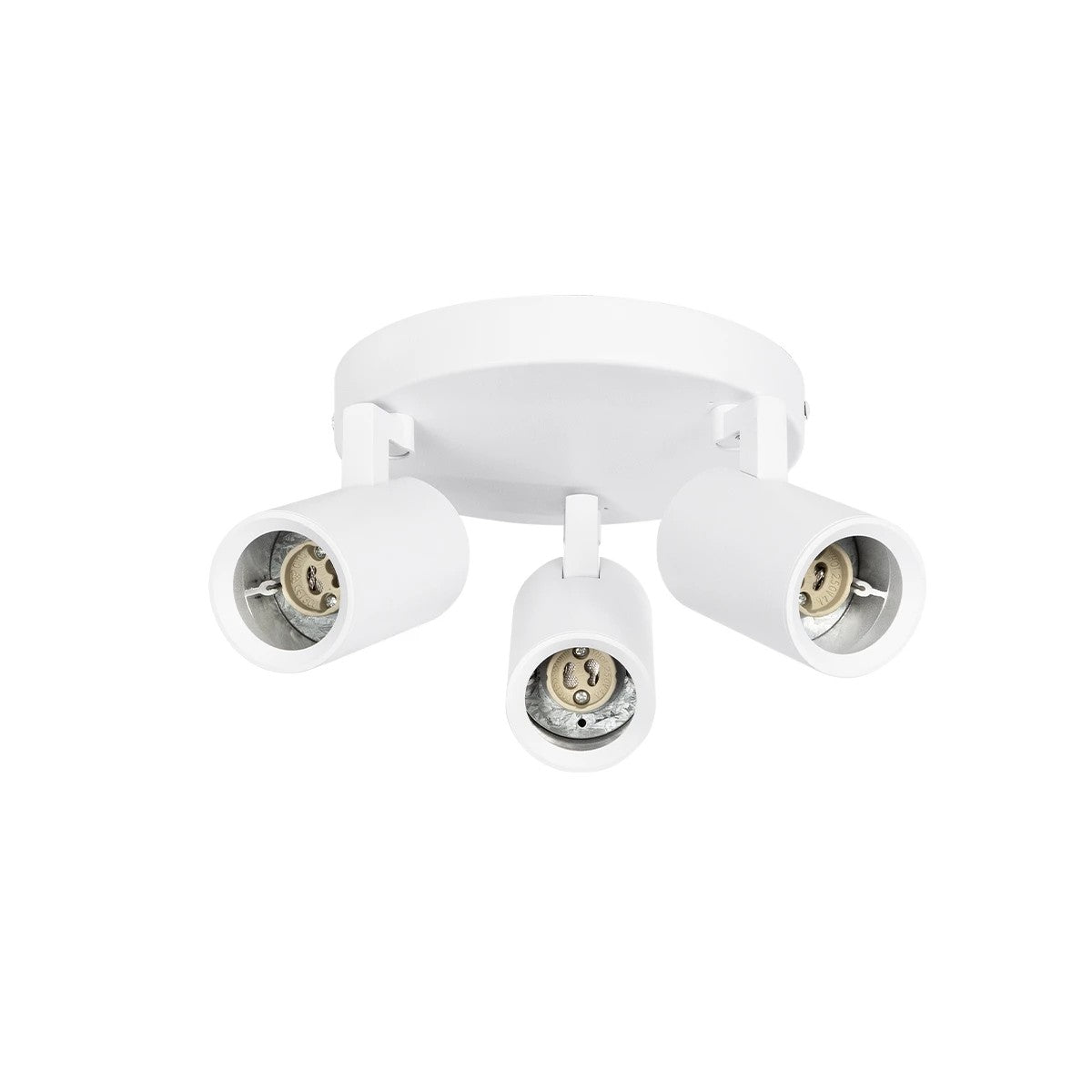 kelvo® SPOTA KLV-101-0145 Μοντέρνο Κινούμενο Φωτιστικό Σποτ Οροφής με Ντουί 3 x GU10 90° AC 220-240V IP20 - Λευκό Ματ - Μ19 x Π19 x Υ14cm - ledmania.gr