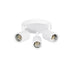 kelvo® SPOTA KLV-101-0145 Μοντέρνο Κινούμενο Φωτιστικό Σποτ Οροφής με Ντουί 3 x GU10 90° AC 220-240V IP20 - Λευκό Ματ - Μ19 x Π19 x Υ14cm - ledmania.gr