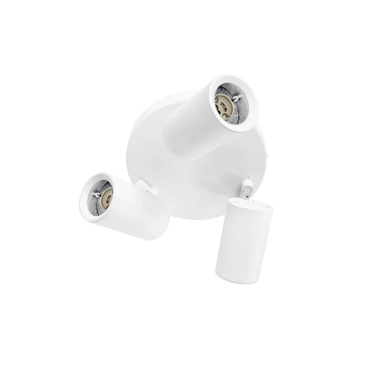 kelvo® SPOTA KLV-101-0145 Μοντέρνο Κινούμενο Φωτιστικό Σποτ Οροφής με Ντουί 3 x GU10 90° AC 220-240V IP20 - Λευκό Ματ - Μ19 x Π19 x Υ14cm - ledmania.gr