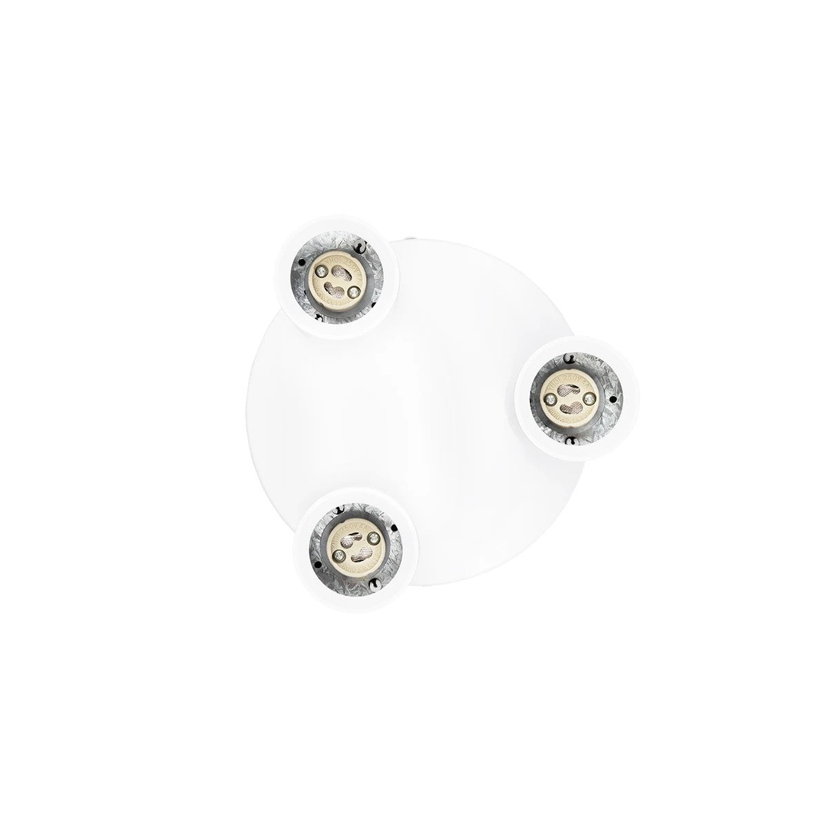 kelvo® SPOTA KLV-101-0145 Μοντέρνο Κινούμενο Φωτιστικό Σποτ Οροφής με Ντουί 3 x GU10 90° AC 220-240V IP20 - Λευκό Ματ - Μ19 x Π19 x Υ14cm - ledmania.gr