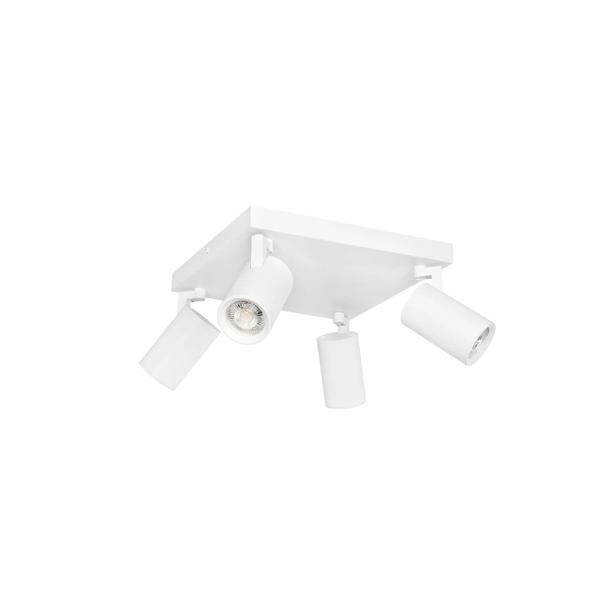 kelvo® SPOTA KLV-101-0147 Μοντέρνο Κινούμενο Φωτιστικό Σποτ Οροφής με Ντουί 4 x GU10 90° AC 220-240V IP20 - Λευκό Ματ - Μ26 x Π26 x Υ14cm - ledmania.gr