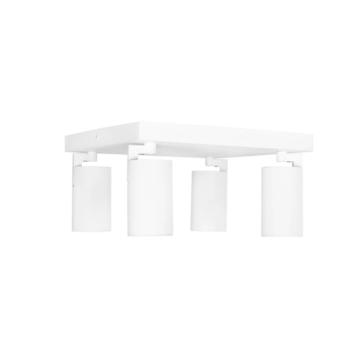 kelvo® SPOTA KLV-101-0147 Μοντέρνο Κινούμενο Φωτιστικό Σποτ Οροφής με Ντουί 4 x GU10 90° AC 220-240V IP20 - Λευκό Ματ - Μ26 x Π26 x Υ14cm - ledmania.gr