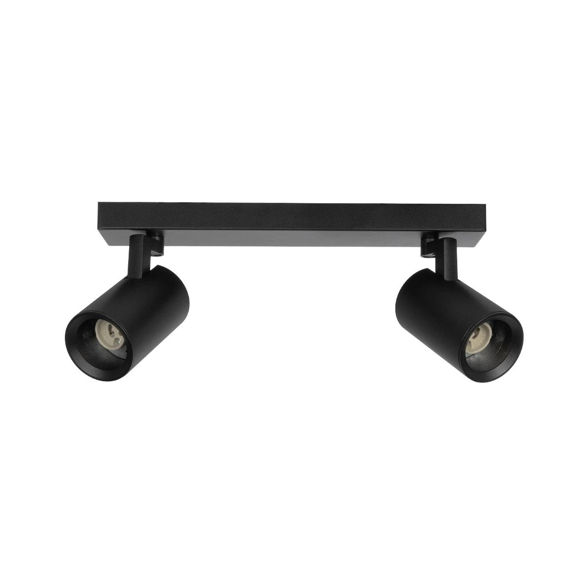 kelvo® SPOTA KLV-101-0136 Μοντέρνο Κινούμενο Φωτιστικό Σποτ Οροφής με Ντουί 2 x GU10 90° AC 220-240V IP20 - Μαύρο Ματ - Μ30 x Π6 x Υ14.5cm - ledmania.gr