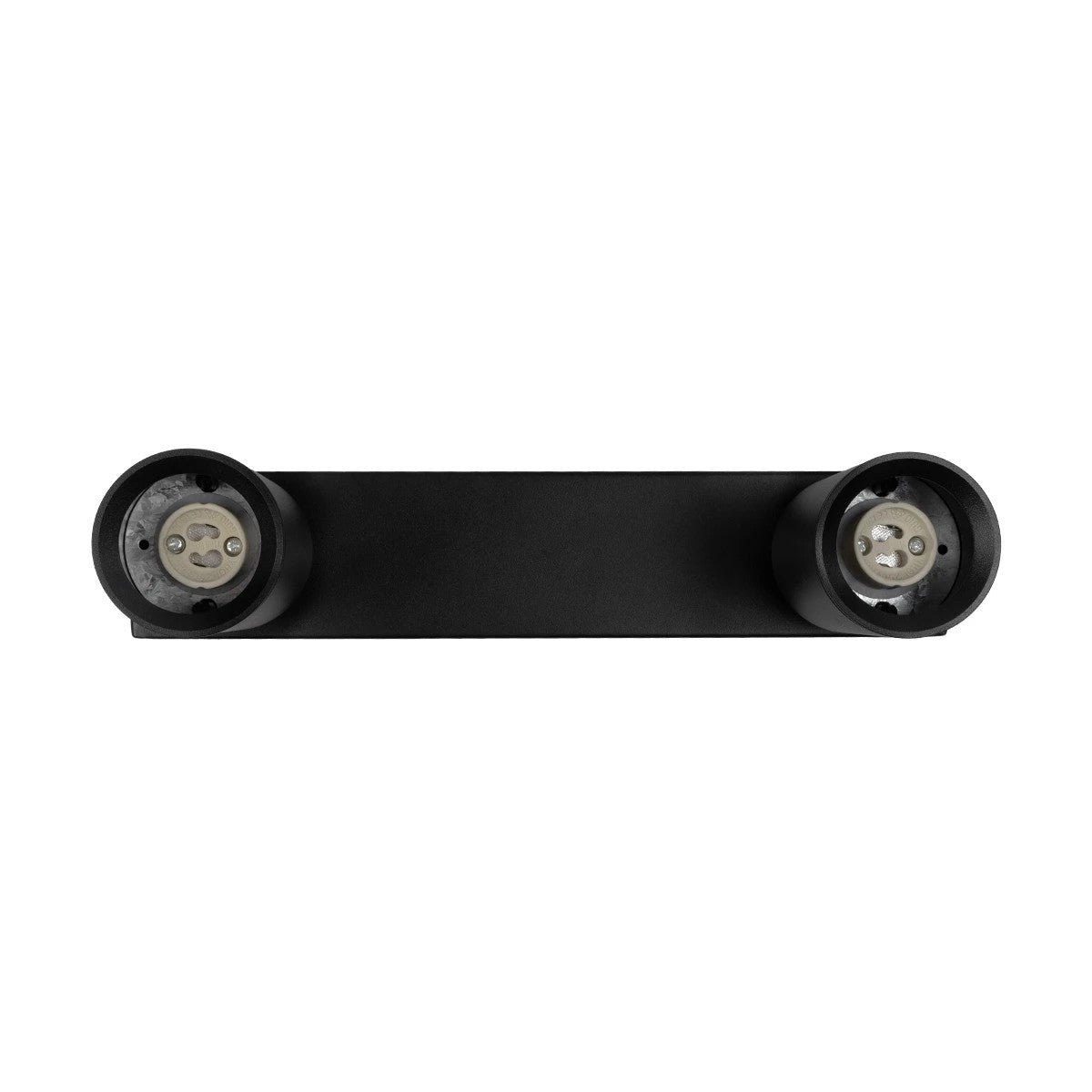 kelvo® SPOTA KLV-101-0136 Μοντέρνο Κινούμενο Φωτιστικό Σποτ Οροφής με Ντουί 2 x GU10 90° AC 220-240V IP20 - Μαύρο Ματ - Μ30 x Π6 x Υ14.5cm - ledmania.gr