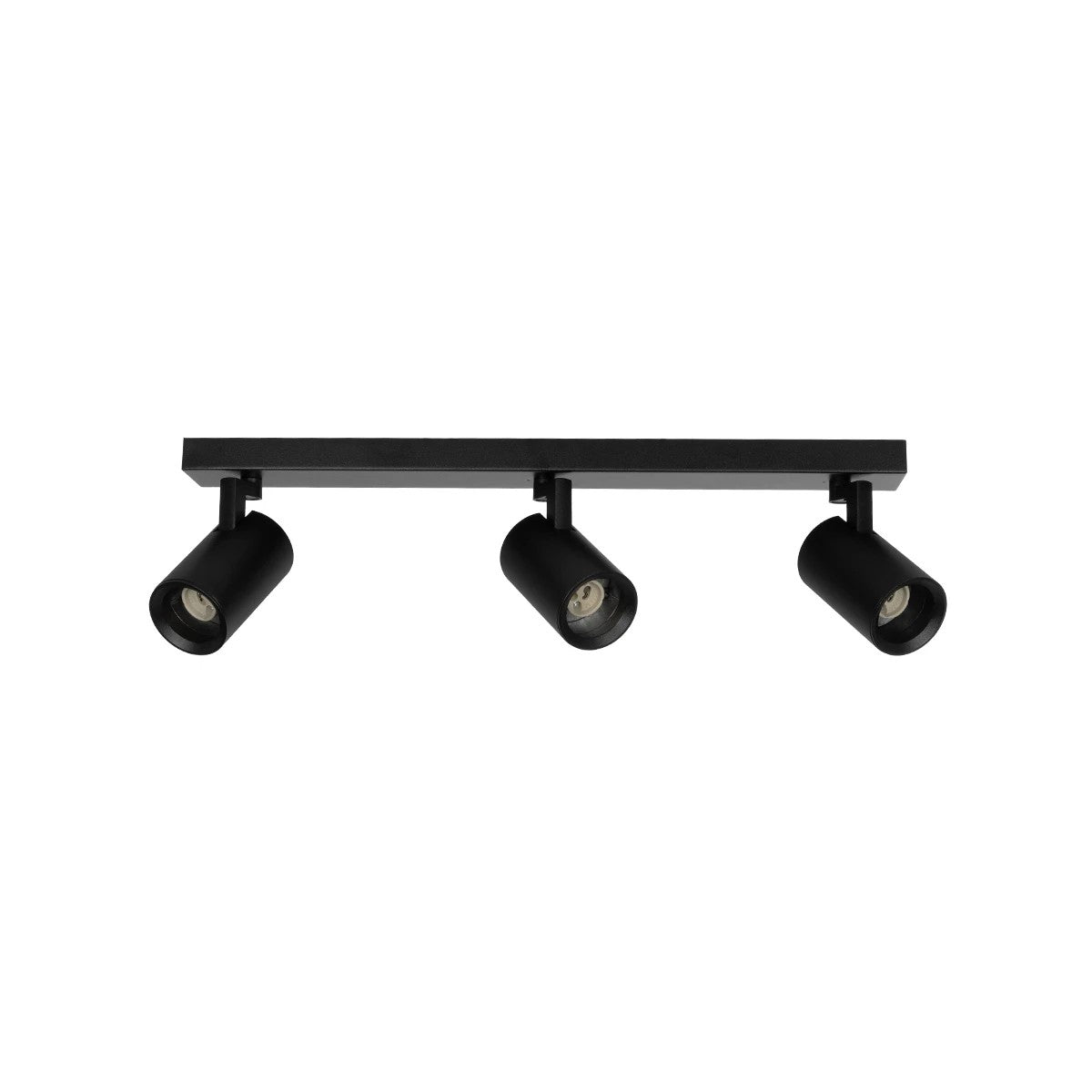 kelvo® SPOTA KLV-101-0138 Μοντέρνο Κινούμενο Φωτιστικό Σποτ Οροφής με Ντουί 3 x GU10 90° AC 220-240V IP20 - Μαύρο Ματ - Μ48 x Π6.2 x Υ14cm - ledmania.gr