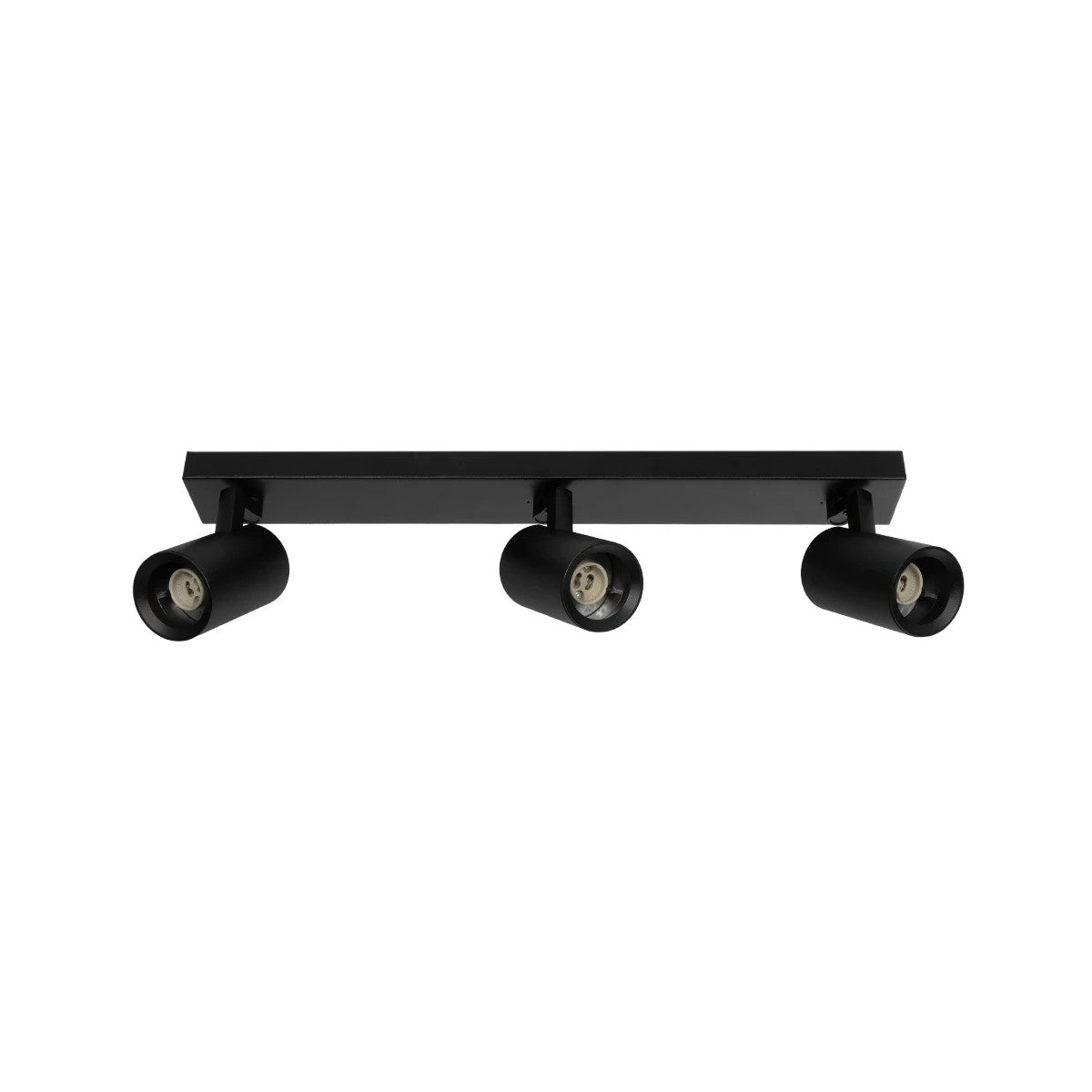 kelvo® SPOTA KLV-101-0138 Μοντέρνο Κινούμενο Φωτιστικό Σποτ Οροφής με Ντουί 3 x GU10 90° AC 220-240V IP20 - Μαύρο Ματ - Μ48 x Π6.2 x Υ14cm - ledmania.gr