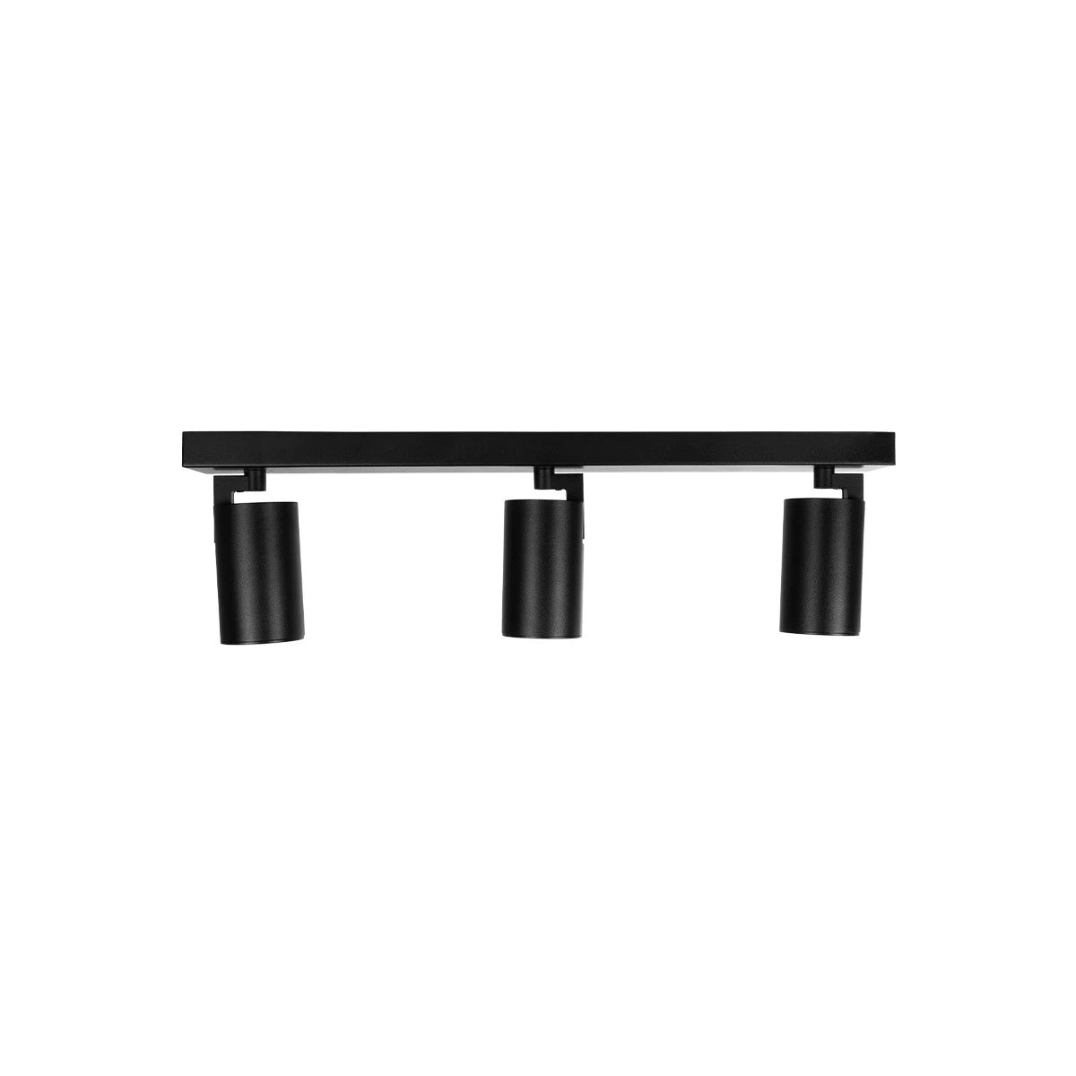kelvo® SPOTA KLV-101-0138 Μοντέρνο Κινούμενο Φωτιστικό Σποτ Οροφής με Ντουί 3 x GU10 90° AC 220-240V IP20 - Μαύρο Ματ - Μ48 x Π6.2 x Υ14cm - ledmania.gr