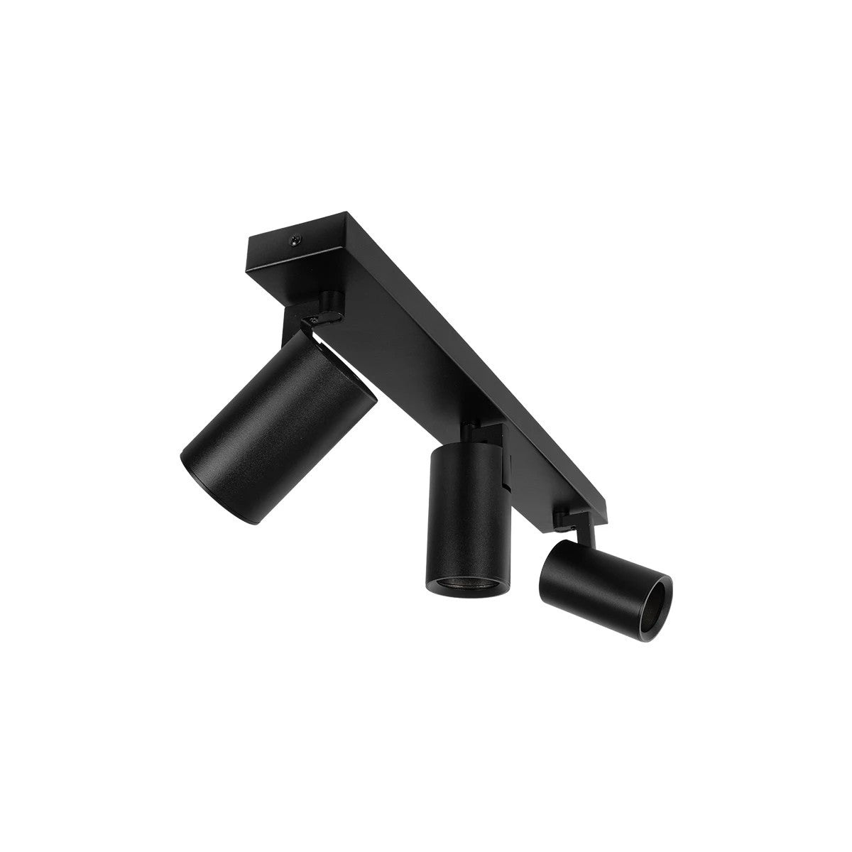 kelvo® SPOTA KLV-101-0138 Μοντέρνο Κινούμενο Φωτιστικό Σποτ Οροφής με Ντουί 3 x GU10 90° AC 220-240V IP20 - Μαύρο Ματ - Μ48 x Π6.2 x Υ14cm - ledmania.gr