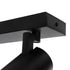 kelvo® SPOTA KLV-101-0138 Μοντέρνο Κινούμενο Φωτιστικό Σποτ Οροφής με Ντουί 3 x GU10 90° AC 220-240V IP20 - Μαύρο Ματ - Μ48 x Π6.2 x Υ14cm - ledmania.gr