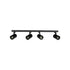 kelvo® SPOTA KLV-101-0140 Μοντέρνο Κινούμενο Φωτιστικό Σποτ Οροφής με Ντουί 4 x GU10 90° AC 220-240V IP20 - Μαύρο Ματ - Μ64 x Π6 x Υ14cm - ledmania.gr