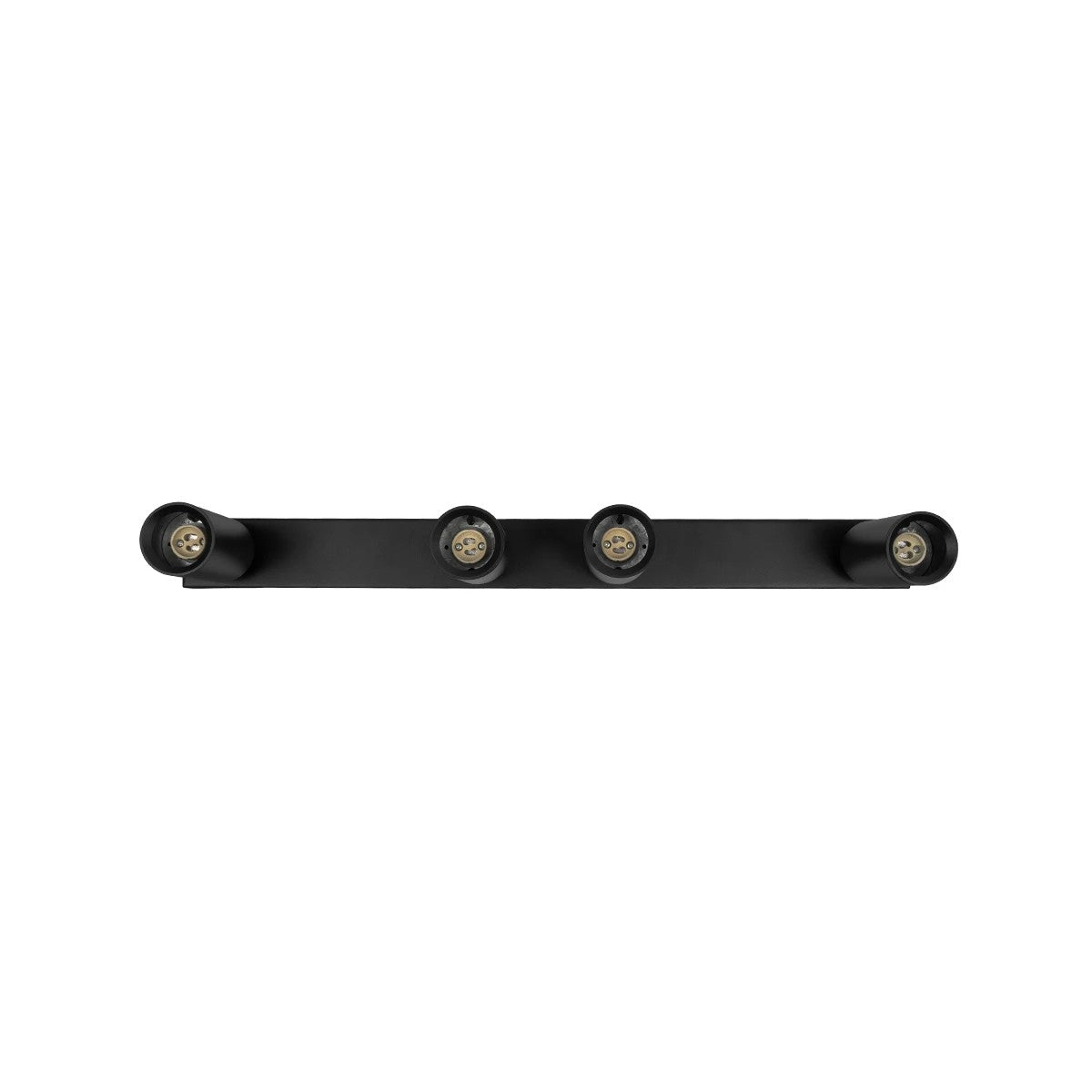 kelvo® SPOTA KLV-101-0140 Μοντέρνο Κινούμενο Φωτιστικό Σποτ Οροφής με Ντουί 4 x GU10 90° AC 220-240V IP20 - Μαύρο Ματ - Μ64 x Π6 x Υ14cm - ledmania.gr