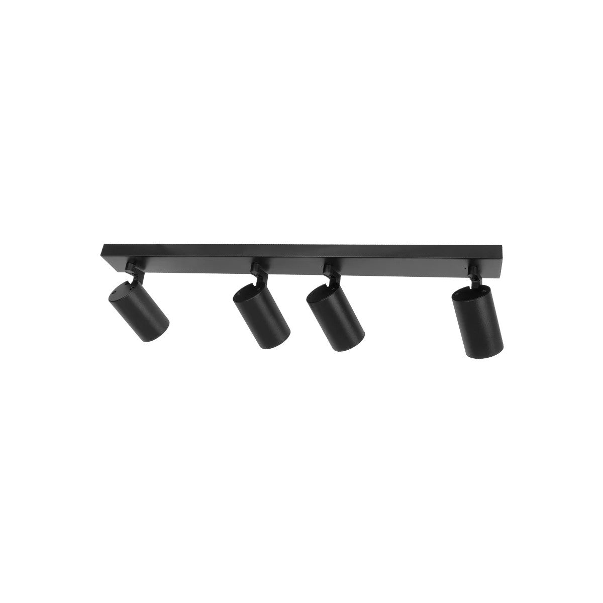 kelvo® SPOTA KLV-101-0140 Μοντέρνο Κινούμενο Φωτιστικό Σποτ Οροφής με Ντουί 4 x GU10 90° AC 220-240V IP20 - Μαύρο Ματ - Μ64 x Π6 x Υ14cm - ledmania.gr