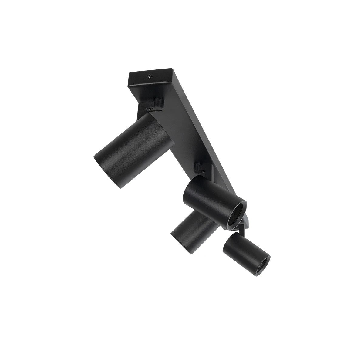 kelvo® SPOTA KLV-101-0140 Μοντέρνο Κινούμενο Φωτιστικό Σποτ Οροφής με Ντουί 4 x GU10 90° AC 220-240V IP20 - Μαύρο Ματ - Μ64 x Π6 x Υ14cm - ledmania.gr