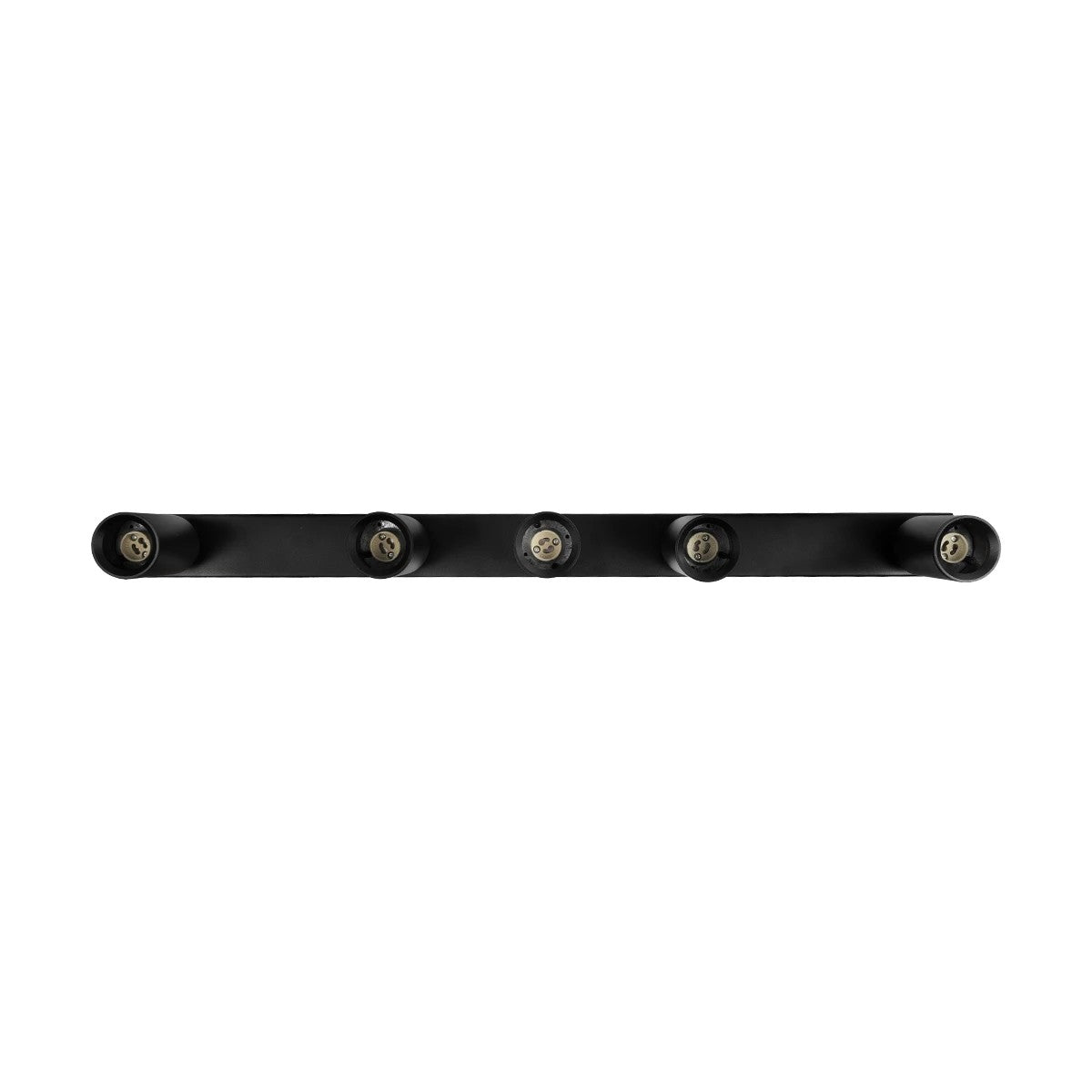 kelvo® SPOTA KLV-101-0142 Μοντέρνο Κινούμενο Φωτιστικό Σποτ Οροφής με Ντουί 5 x GU10 90° AC 220-240V IP20 - Μαύρο Ματ - Μ79.5 x Π6.3 x Υ14cm - ledmania.gr