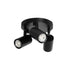kelvo® SPOTA KLV-101-0144 Μοντέρνο Κινούμενο Φωτιστικό Σποτ Οροφής με Ντουί 3 x GU10 90° AC 220-240V IP20 - Μαύρο Ματ - Μ19 x Π19 x Υ14cm - ledmania.gr