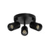kelvo® SPOTA KLV-101-0144 Μοντέρνο Κινούμενο Φωτιστικό Σποτ Οροφής με Ντουί 3 x GU10 90° AC 220-240V IP20 - Μαύρο Ματ - Μ19 x Π19 x Υ14cm - ledmania.gr
