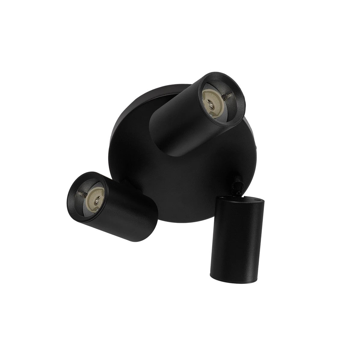 kelvo® SPOTA KLV-101-0144 Μοντέρνο Κινούμενο Φωτιστικό Σποτ Οροφής με Ντουί 3 x GU10 90° AC 220-240V IP20 - Μαύρο Ματ - Μ19 x Π19 x Υ14cm - ledmania.gr