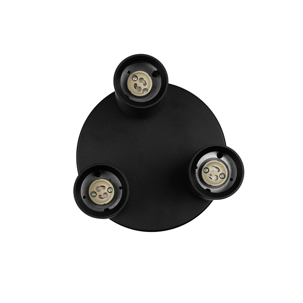 kelvo® SPOTA KLV-101-0144 Μοντέρνο Κινούμενο Φωτιστικό Σποτ Οροφής με Ντουί 3 x GU10 90° AC 220-240V IP20 - Μαύρο Ματ - Μ19 x Π19 x Υ14cm - ledmania.gr