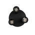 kelvo® SPOTA KLV-101-0144 Μοντέρνο Κινούμενο Φωτιστικό Σποτ Οροφής με Ντουί 3 x GU10 90° AC 220-240V IP20 - Μαύρο Ματ - Μ19 x Π19 x Υ14cm - ledmania.gr