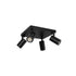 kelvo® SPOTA KLV-101-0146 Μοντέρνο Κινούμενο Φωτιστικό Σποτ Οροφής με Ντουί 4 x GU10 90° AC 220-240V IP20 - Μαύρο Ματ - Μ26 x Π26 x Υ14cm - ledmania.gr