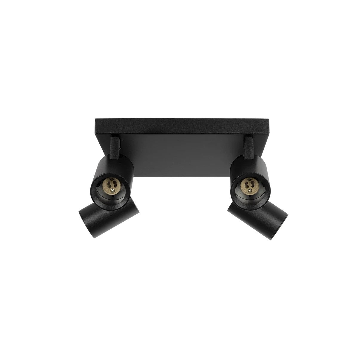 kelvo® SPOTA KLV-101-0146 Μοντέρνο Κινούμενο Φωτιστικό Σποτ Οροφής με Ντουί 4 x GU10 90° AC 220-240V IP20 - Μαύρο Ματ - Μ26 x Π26 x Υ14cm - ledmania.gr
