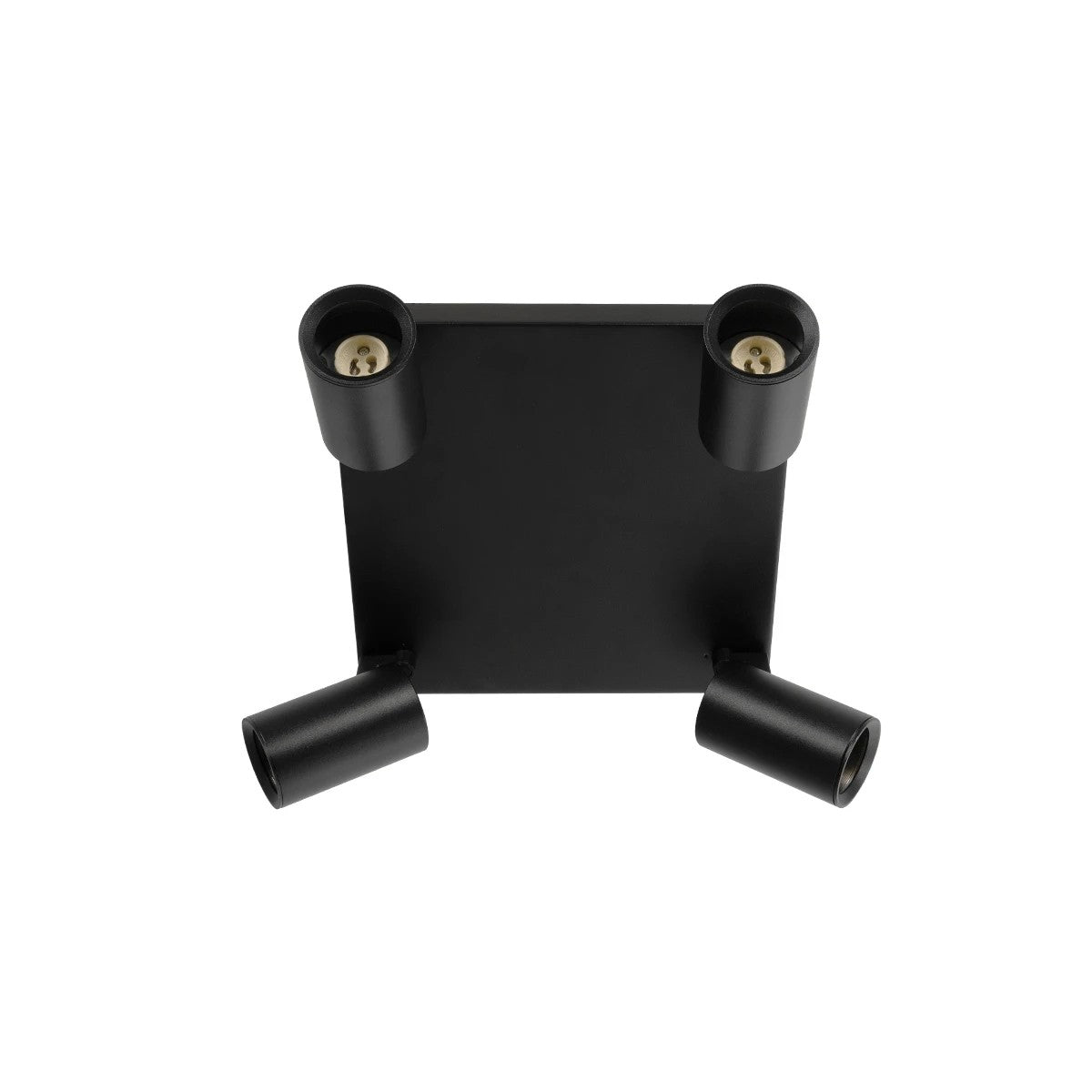 kelvo® SPOTA KLV-101-0146 Μοντέρνο Κινούμενο Φωτιστικό Σποτ Οροφής με Ντουί 4 x GU10 90° AC 220-240V IP20 - Μαύρο Ματ - Μ26 x Π26 x Υ14cm - ledmania.gr