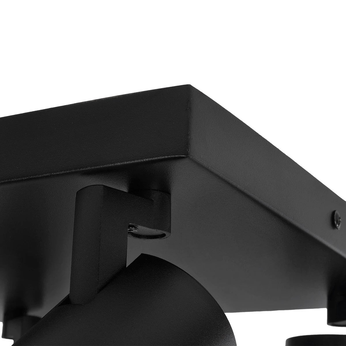 kelvo® SPOTA KLV-101-0146 Μοντέρνο Κινούμενο Φωτιστικό Σποτ Οροφής με Ντουί 4 x GU10 90° AC 220-240V IP20 - Μαύρο Ματ - Μ26 x Π26 x Υ14cm - ledmania.gr