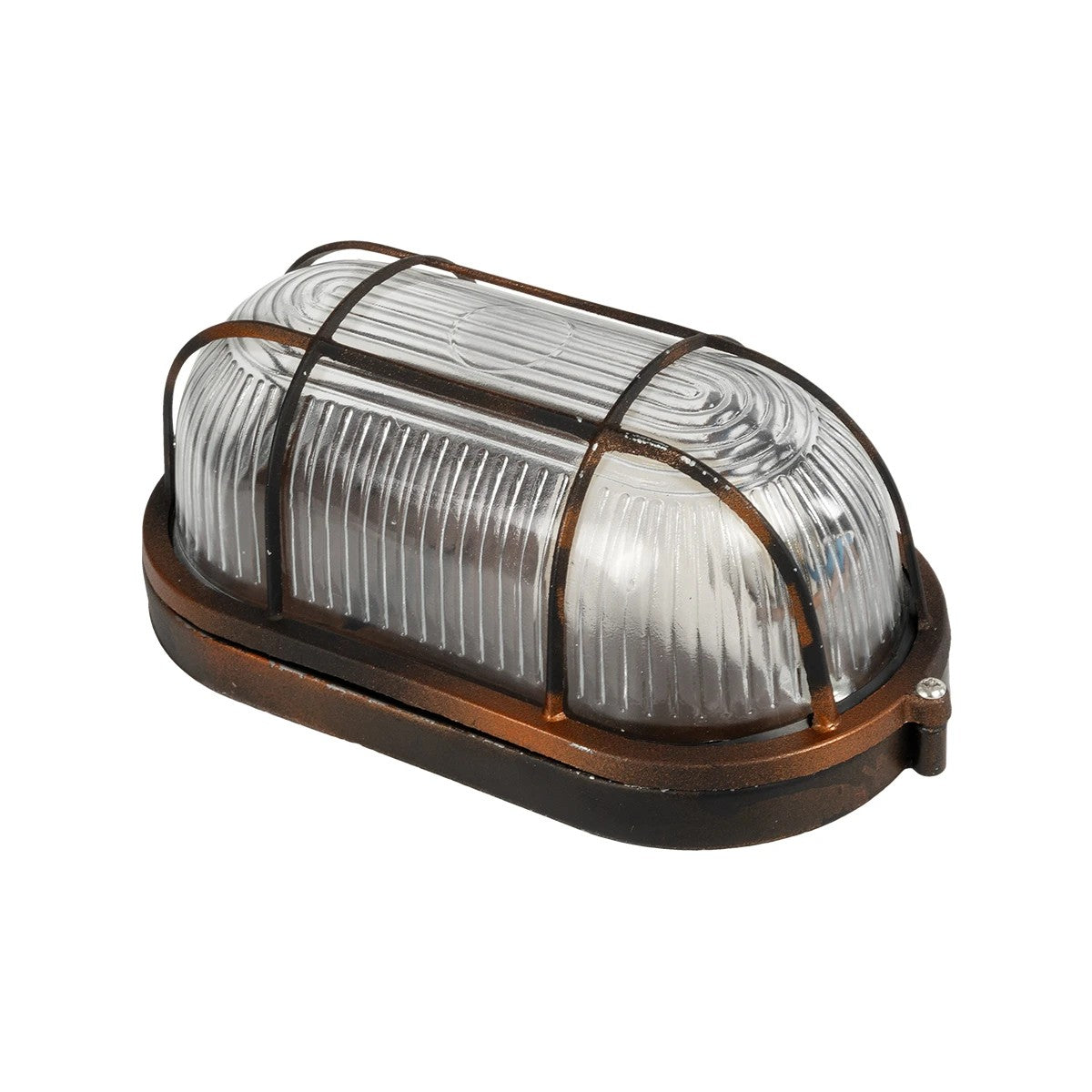 GLOBOSTAR® BOATLIGHT 61622 Vintage Φωτιστικό Καραβοχελώνα Τοίχου & Οροφής με Ντουί 1 x E27 AC 220-240V Αδιάβροχο IP65 - Χάλκινο Παλαιωμένο Εφέ Σκουριάς Ματ - Μ21 x Π10.4 x Υ9cm