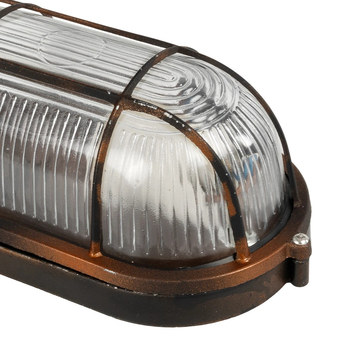 GLOBOSTAR® BOATLIGHT 61622 Vintage Φωτιστικό Καραβοχελώνα Τοίχου & Οροφής με Ντουί 1 x E27 AC 220-240V Αδιάβροχο IP65 - Χάλκινο Παλαιωμένο Εφέ Σκουριάς Ματ - Μ21 x Π10.4 x Υ9cm