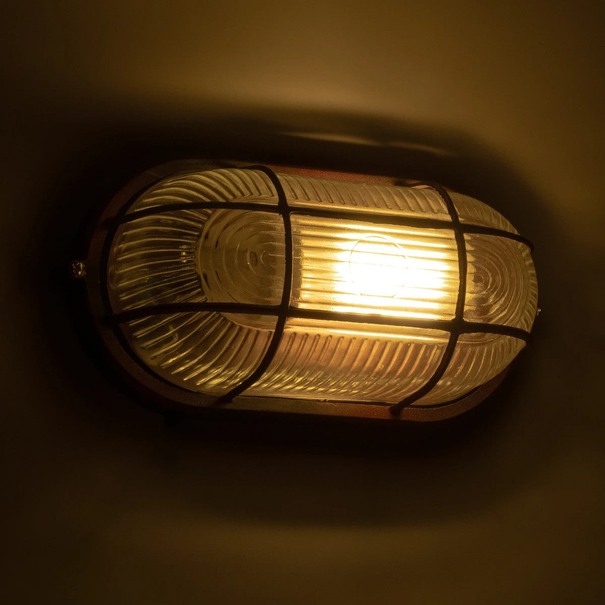GLOBOSTAR® BOATLIGHT 61622 Vintage Φωτιστικό Καραβοχελώνα Τοίχου & Οροφής με Ντουί 1 x E27 AC 220-240V Αδιάβροχο IP65 - Χάλκινο Παλαιωμένο Εφέ Σκουριάς Ματ - Μ21 x Π10.4 x Υ9cm