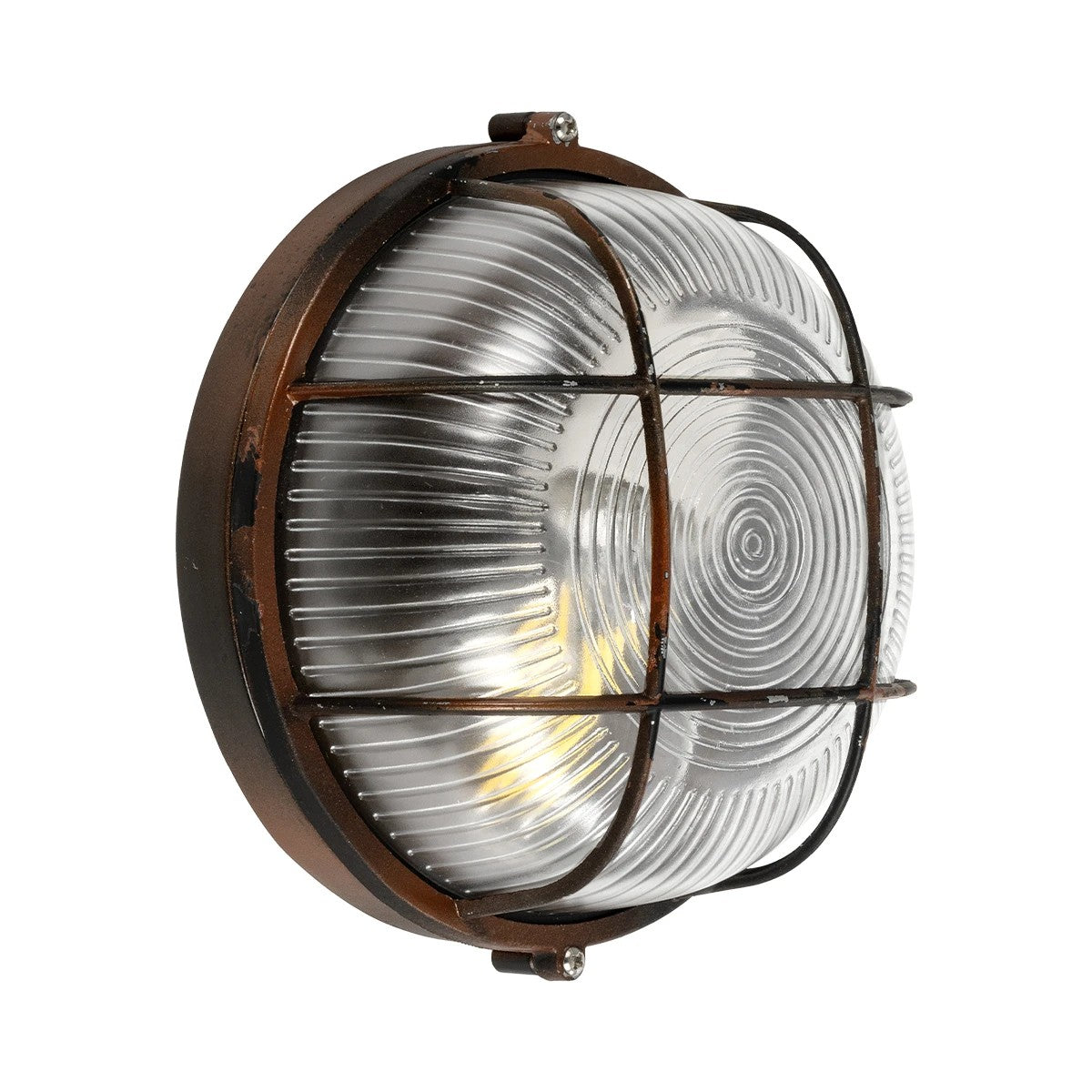 GLOBOSTAR® BOATLIGHT 61623 Vintage Φωτιστικό Καραβοχελώνα Τοίχου & Οροφής με Ντουί 1 x E27 AC 220-240V Αδιάβροχο IP65 - Χάλκινο Παλαιωμένο Εφέ Σκουριάς Ματ - Μ17.5 x Π17.5 x Υ9cm - ledmania.gr
