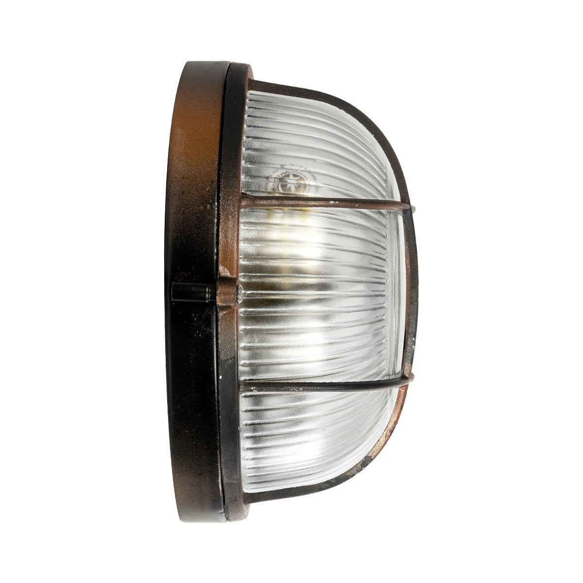 GLOBOSTAR® BOATLIGHT 61623 Vintage Φωτιστικό Καραβοχελώνα Τοίχου & Οροφής με Ντουί 1 x E27 AC 220-240V Αδιάβροχο IP65 - Χάλκινο Παλαιωμένο Εφέ Σκουριάς Ματ - Μ17.5 x Π17.5 x Υ9cm - ledmania.gr
