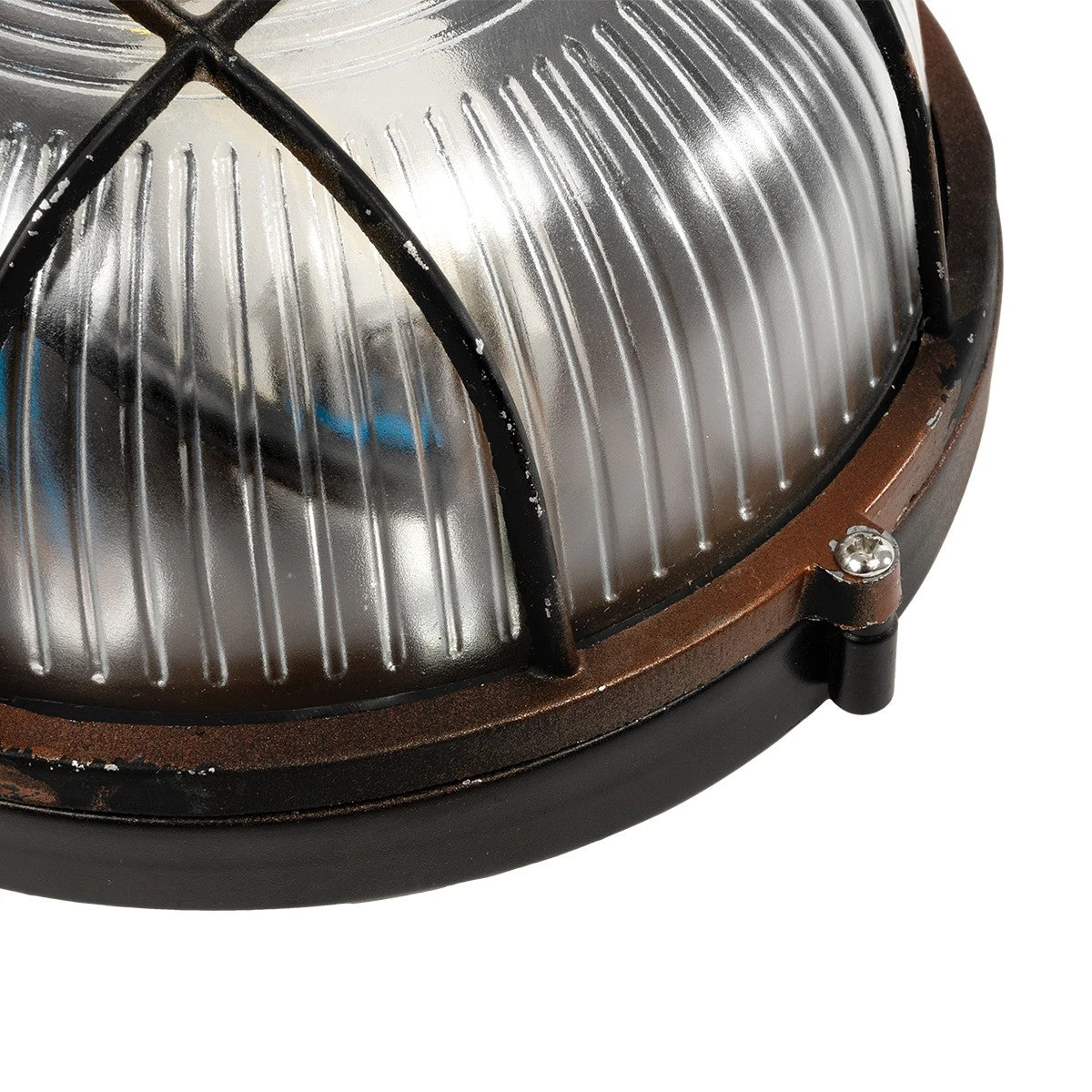 GLOBOSTAR® BOATLIGHT 61623 Vintage Φωτιστικό Καραβοχελώνα Τοίχου & Οροφής με Ντουί 1 x E27 AC 220-240V Αδιάβροχο IP65 - Χάλκινο Παλαιωμένο Εφέ Σκουριάς Ματ - Μ17.5 x Π17.5 x Υ9cm - ledmania.gr