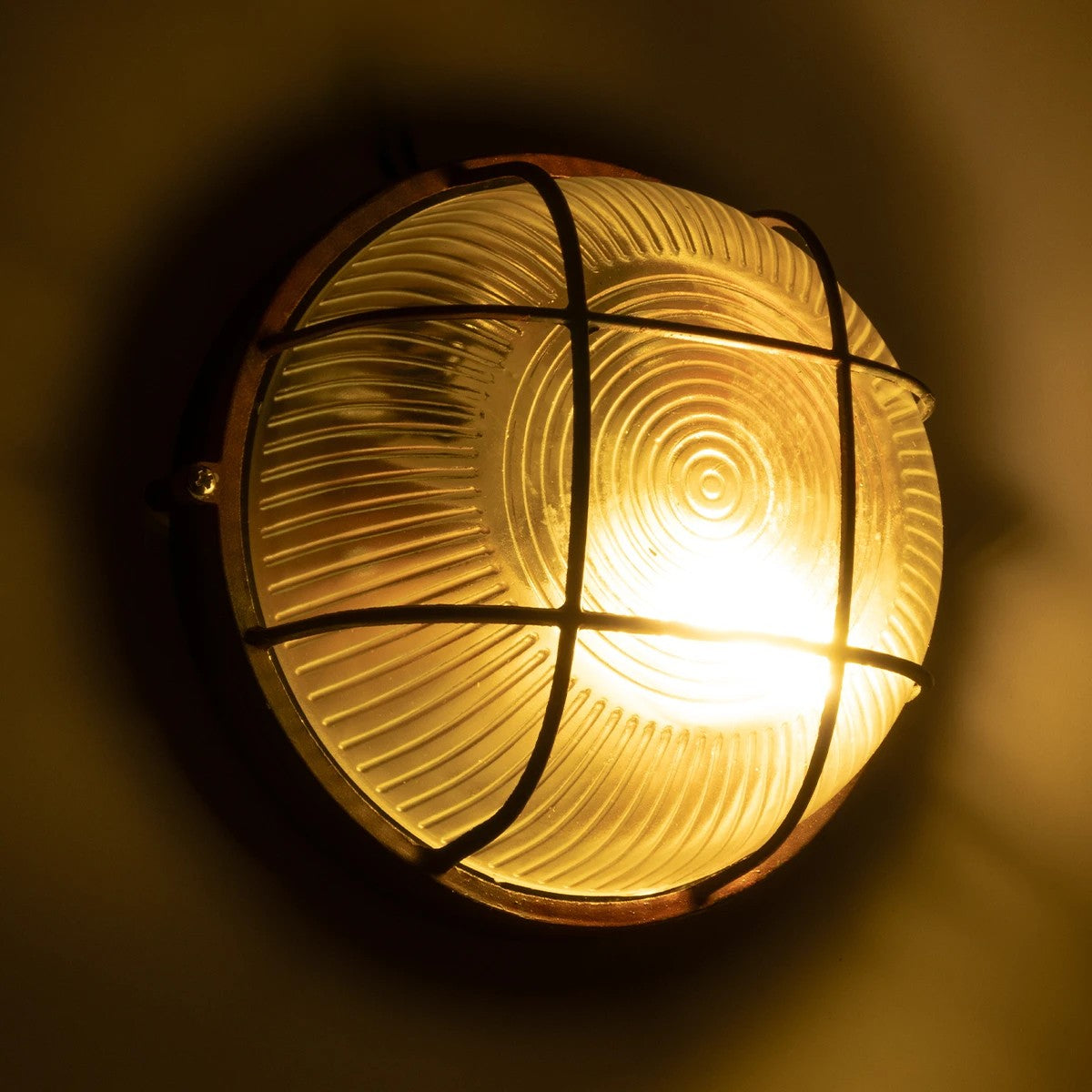 GLOBOSTAR® BOATLIGHT 61623 Vintage Φωτιστικό Καραβοχελώνα Τοίχου & Οροφής με Ντουί 1 x E27 AC 220-240V Αδιάβροχο IP65 - Χάλκινο Παλαιωμένο Εφέ Σκουριάς Ματ - Μ17.5 x Π17.5 x Υ9cm - ledmania.gr