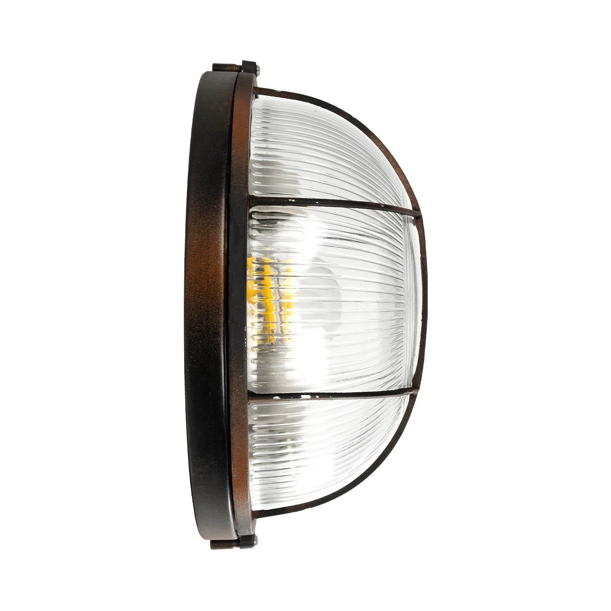 GLOBOSTAR® BOATLIGHT 61624 Vintage Φωτιστικό Καραβοχελώνα Τοίχου & Οροφής με Ντουί 2 x E27 AC 220-240V Αδιάβροχο IP65 - Χάλκινο Παλαιωμένο Εφέ Σκουριάς Ματ - Μ24 x Π24 x Υ11cm - ledmania.gr