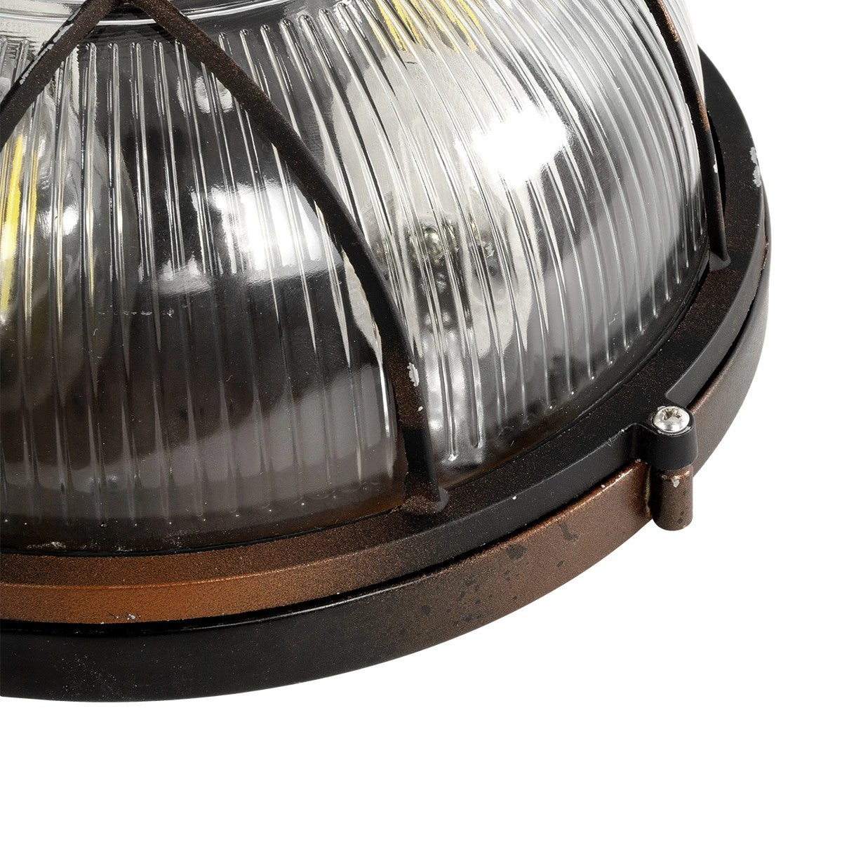 GLOBOSTAR® BOATLIGHT 61624 Vintage Φωτιστικό Καραβοχελώνα Τοίχου & Οροφής με Ντουί 2 x E27 AC 220-240V Αδιάβροχο IP65 - Χάλκινο Παλαιωμένο Εφέ Σκουριάς Ματ - Μ24 x Π24 x Υ11cm - ledmania.gr