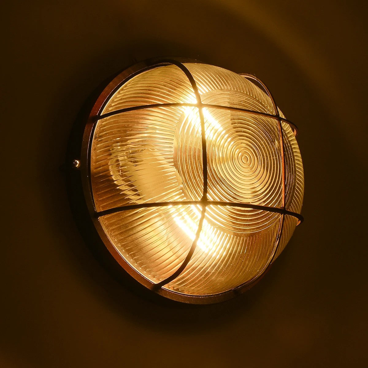 GLOBOSTAR® BOATLIGHT 61624 Vintage Φωτιστικό Καραβοχελώνα Τοίχου & Οροφής με Ντουί 2 x E27 AC 220-240V Αδιάβροχο IP65 - Χάλκινο Παλαιωμένο Εφέ Σκουριάς Ματ - Μ24 x Π24 x Υ11cm - ledmania.gr