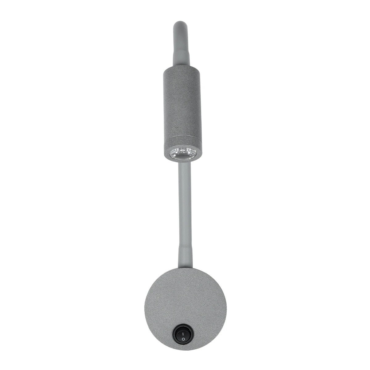 GloboStar® GOOSE 61689 Φωτιστικό Τοίχου - Απλίκα LED 3W 300lm 36° AC 220-240V IP20 - Reading Light - Θερμό Λευκό 2700K Γκρι Αλουμίνιο - Μ6.5 x Π22.5 x Υ23cm - 2 Xρόνια Εγγύηση - ledmania.gr