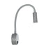 GloboStar® GOOSE 61689 Φωτιστικό Τοίχου - Απλίκα LED 3W 300lm 36° AC 220-240V IP20 - Reading Light - Θερμό Λευκό 2700K Γκρι Αλουμίνιο - Μ6.5 x Π22.5 x Υ23cm - 2 Xρόνια Εγγύηση - ledmania.gr