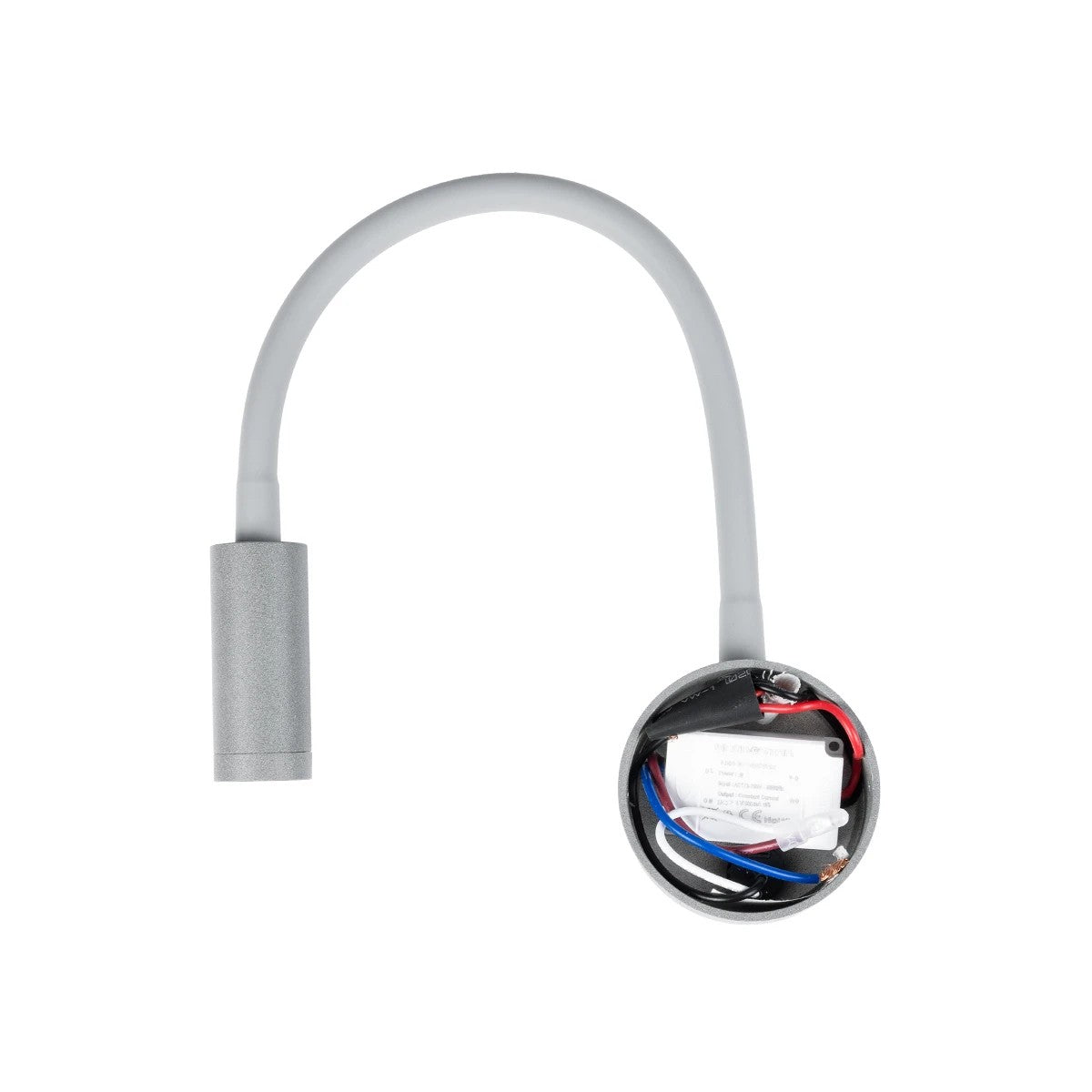 GloboStar® GOOSE 61689 Φωτιστικό Τοίχου - Απλίκα LED 3W 300lm 36° AC 220-240V IP20 - Reading Light - Θερμό Λευκό 2700K Γκρι Αλουμίνιο - Μ6.5 x Π22.5 x Υ23cm - 2 Xρόνια Εγγύηση - ledmania.gr