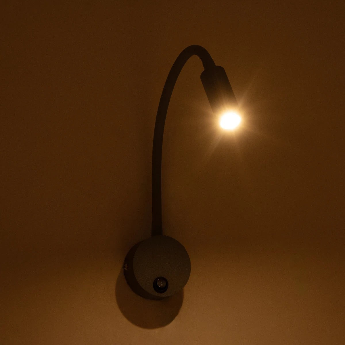 GloboStar® GOOSE 61689 Φωτιστικό Τοίχου - Απλίκα LED 3W 300lm 36° AC 220-240V IP20 - Reading Light - Θερμό Λευκό 2700K Γκρι Αλουμίνιο - Μ6.5 x Π22.5 x Υ23cm - 2 Xρόνια Εγγύηση - ledmania.gr