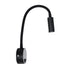 GLOBOSTAR® GOOSE 61690 Μοντέρνο Φωτιστικό Τοίχου - Απλίκα Ξενοδοχείου Reading Light LED 3W 300lm 36° AC 220-240V IP20 Θερμό Λευκό 2700K - CREE XPE Chip & TÜV SÜD Driver - Μαύρο Ματ - Μ6.5 x Π15 x Υ24.5cm - 3 Χρόνια Εγγύηση