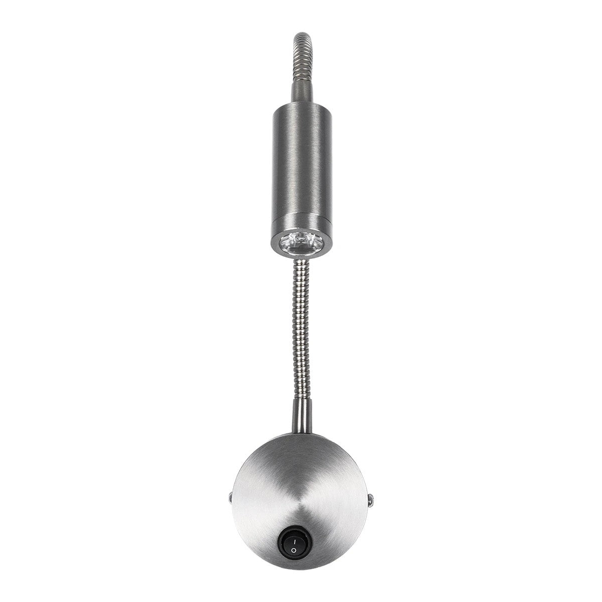 GloboStar® GOOSE 61691 Φωτιστικό Τοίχου - Απλίκα LED 3W 300lm 36° AC 220-240V IP20 - Reading Light - Θερμό Λευκό 2700K Ασημί Αλουμίνιο - Μ6.5 x Π22.5 x Υ23cm - 2 Xρόνια Εγγύηση - ledmania.gr