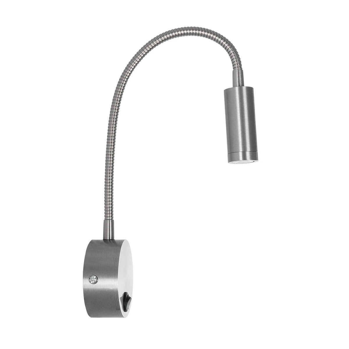 GloboStar® GOOSE 61691 Φωτιστικό Τοίχου - Απλίκα LED 3W 300lm 36° AC 220-240V IP20 - Reading Light - Θερμό Λευκό 2700K Ασημί Αλουμίνιο - Μ6.5 x Π22.5 x Υ23cm - 2 Xρόνια Εγγύηση - ledmania.gr